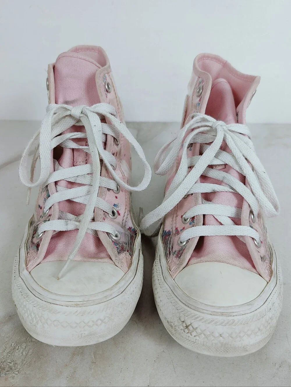 Converse Girls' Chuck Taylor All Star Confetti High Top Sneakers, Pink, Sz 5